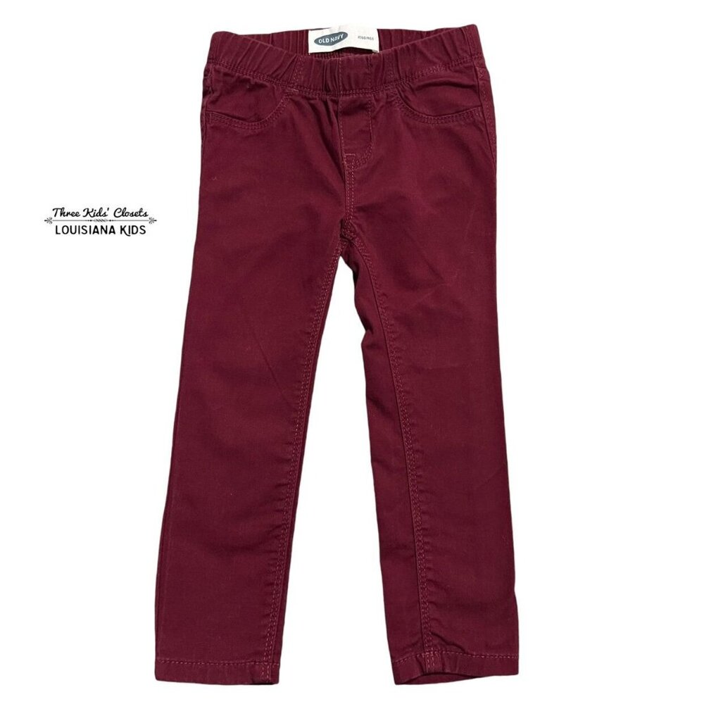 Old Navy 3T Maroon Jeggings Jeans